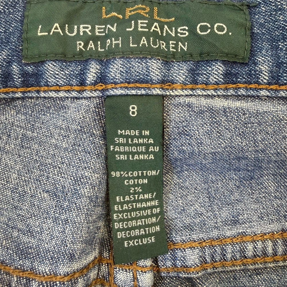 Lauren Ralph Lauren Jeans Co Womens 8 Classic Straight Blue Denim Stretch Pants - Picture 9 of 10